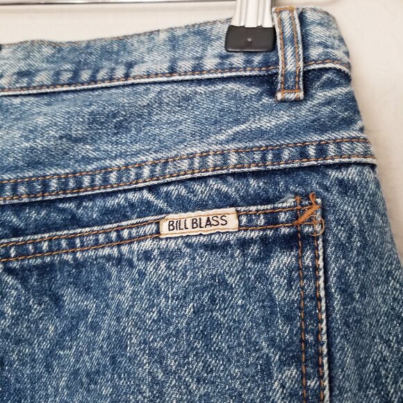 Vintage Bill Blass High Waist Pleated Front Mom Jean 10 Stone Wash Tapered Leg - Picture 7 of 16